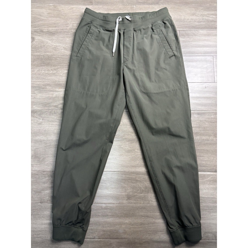 Vuori Meta Jogger Mens Large Green Elastic Waist Pants Drawstring Pockets